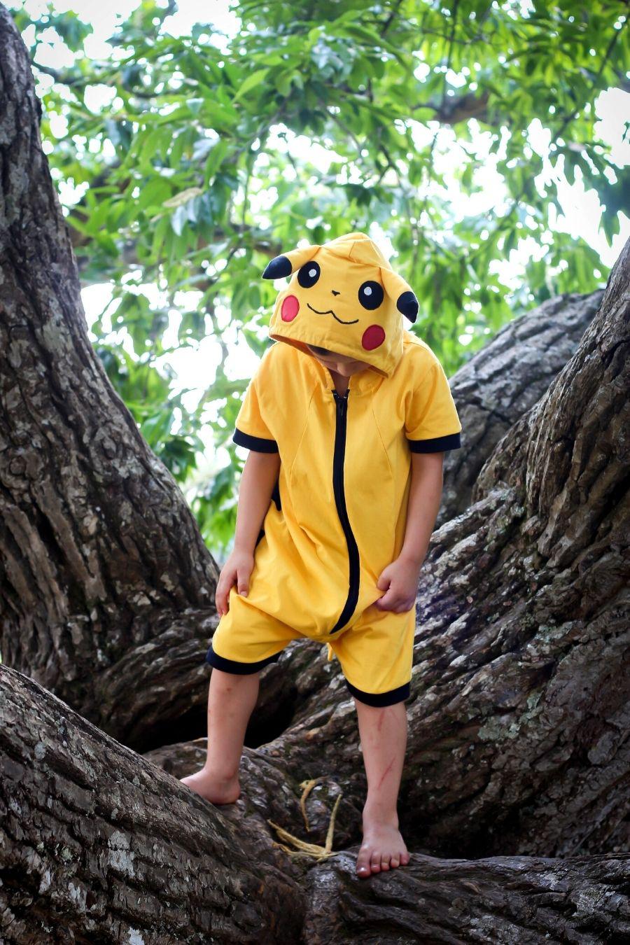 Pijama Pikachu Infantil Com Capuz 100% Algodão A Pronta Entrega em