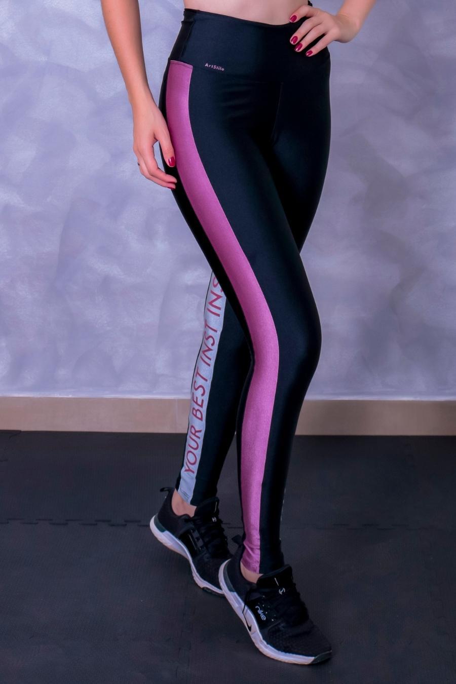 F333-LEGGING FITNESS COM RECORTES E SILK INSPIRATION