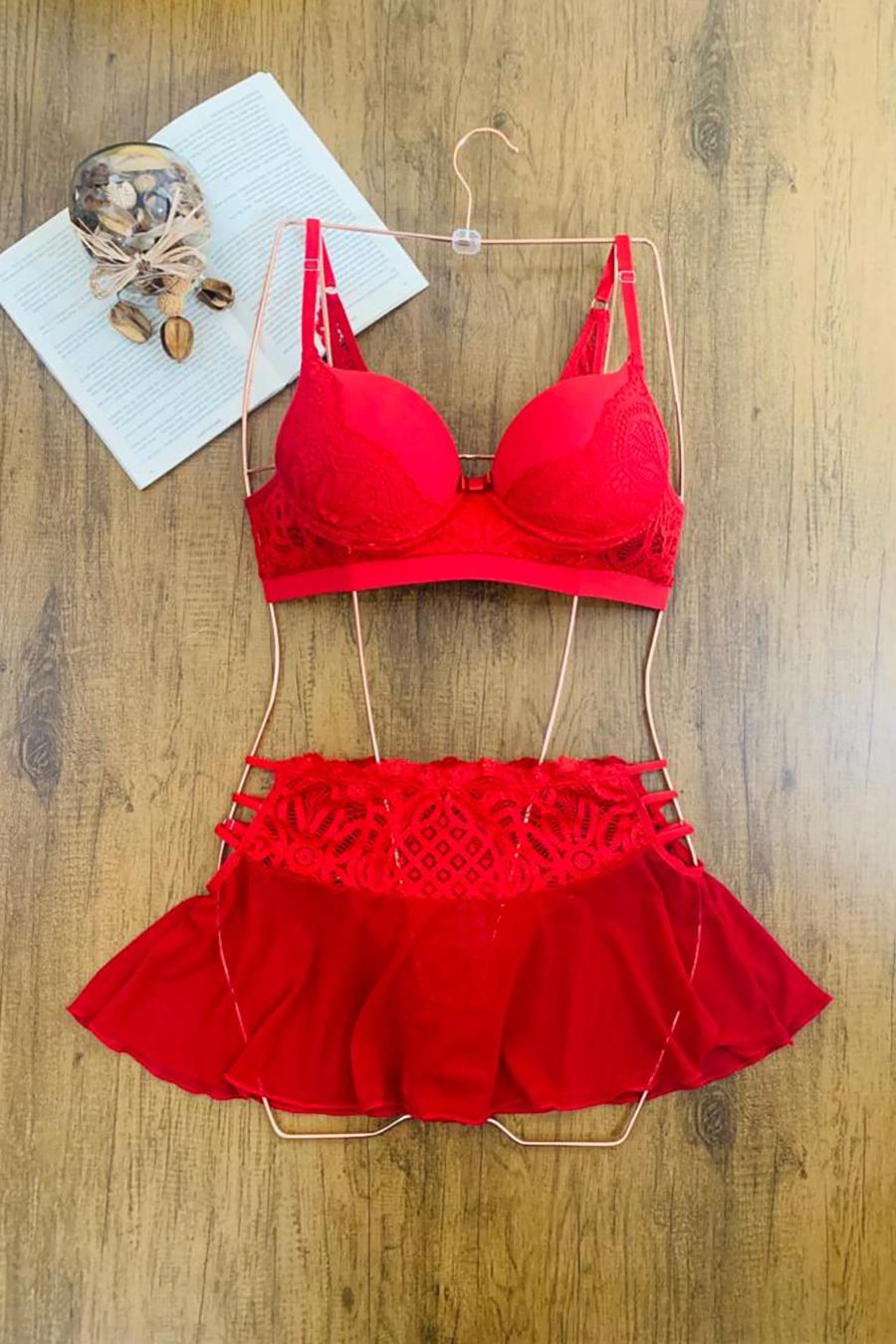 Conjunto Vermelho Strappy