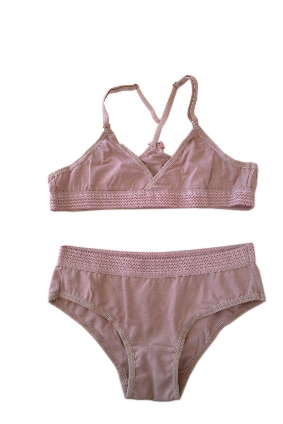Conjunto lingerie infantil nadador de algodão sem bojo 14, Suma Moda Íntima