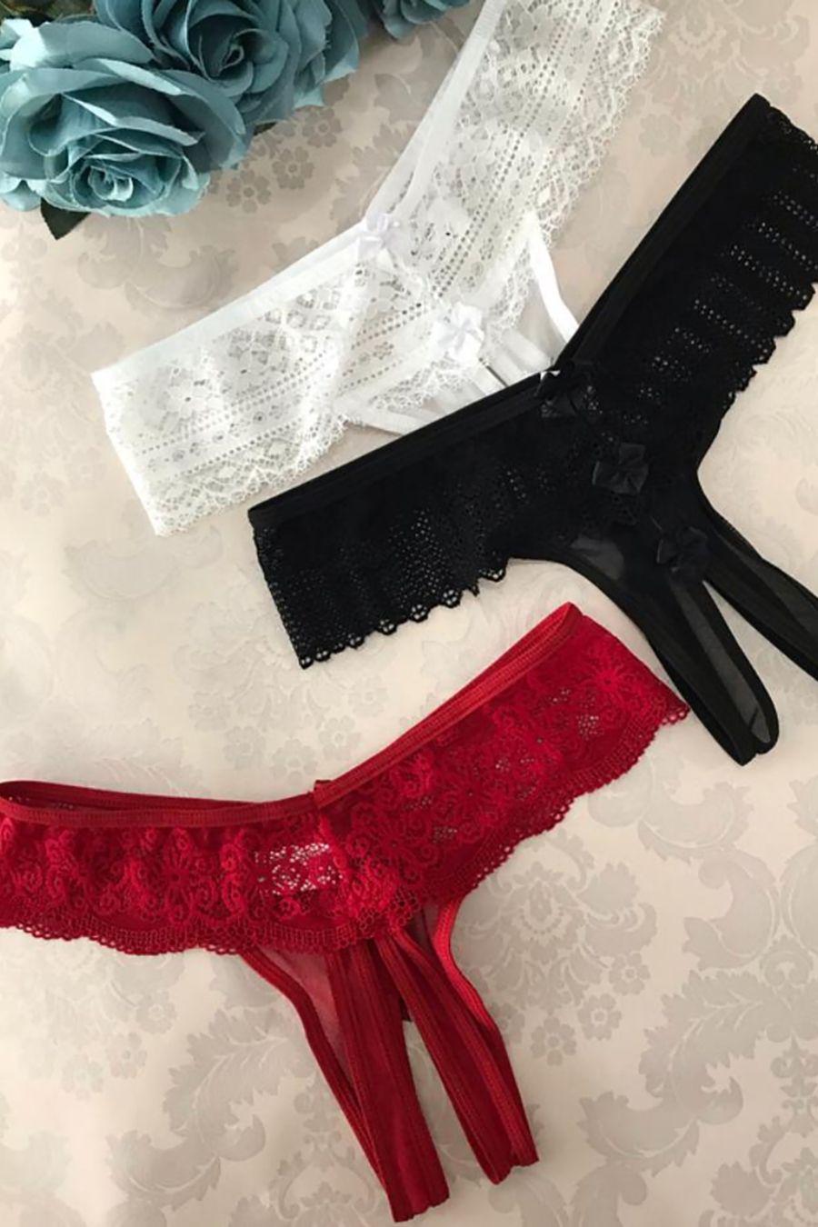 Calcinha Namoradeira Com Abertura Em Baixo. - Linda Sedução