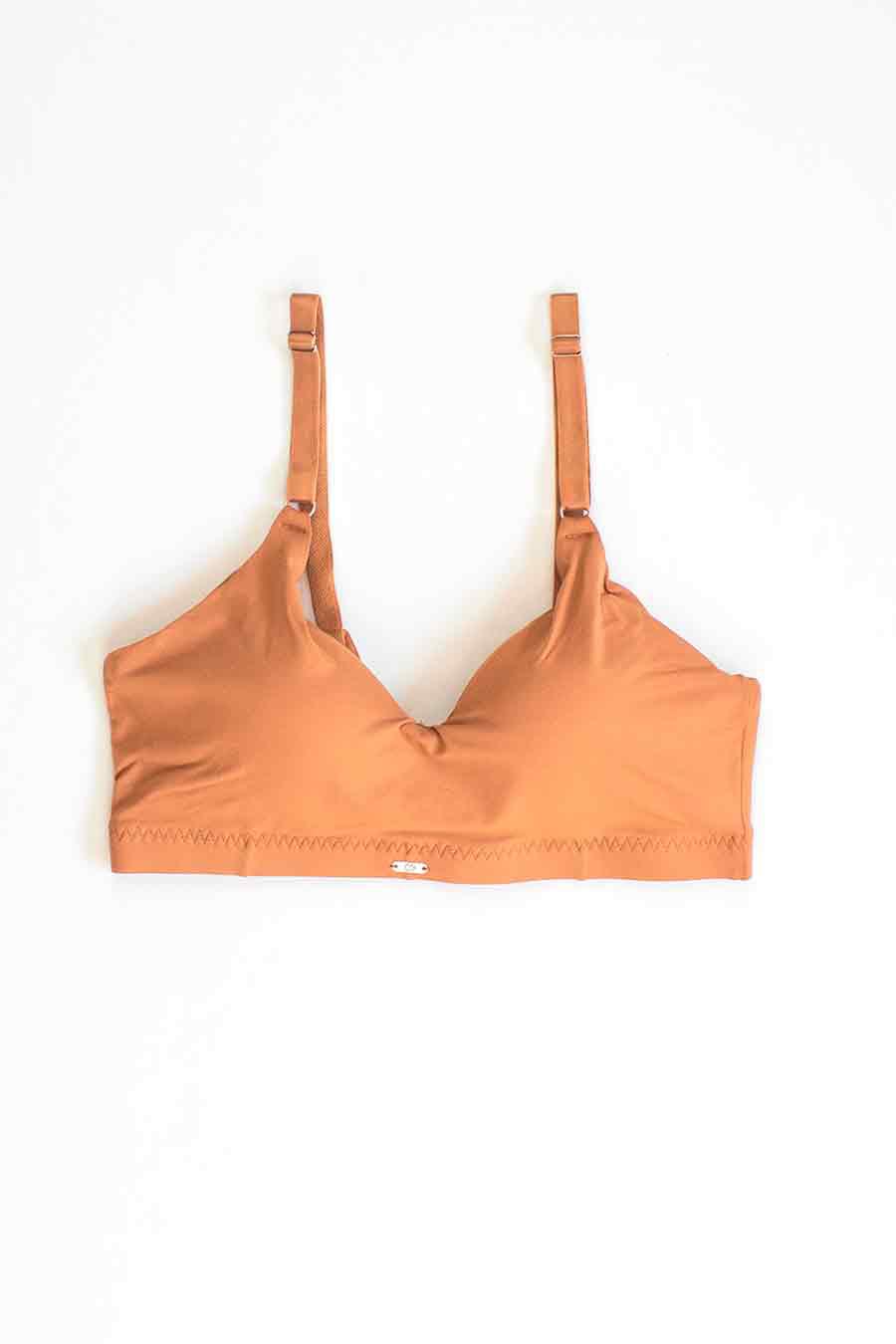 Bralette triangular renda microfibra azul, Outlet Sutiãs